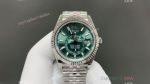 Rolex Sky-dweller 42mm 9002 Movement Green Face SS Jubilee Band Watch